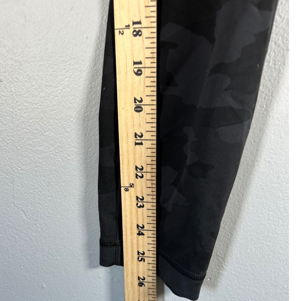 Lululemon Wunder Under High Rise Camo Leggings Women's Size 4 Black Grey - Picture 4 of 8